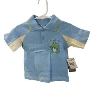 Boyz Wear by Nannette Light Blue 12M Matching Frog Outfit Shorts/Top